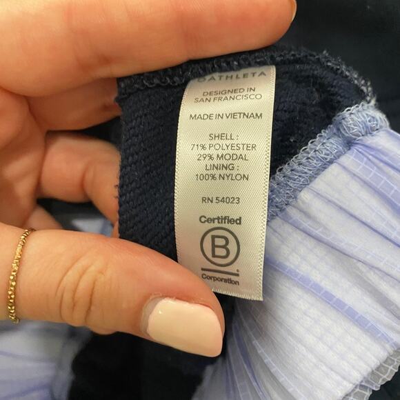 Athleta Blue Hoodie Sweatshirt Size Medium - Picture 3 of 5
